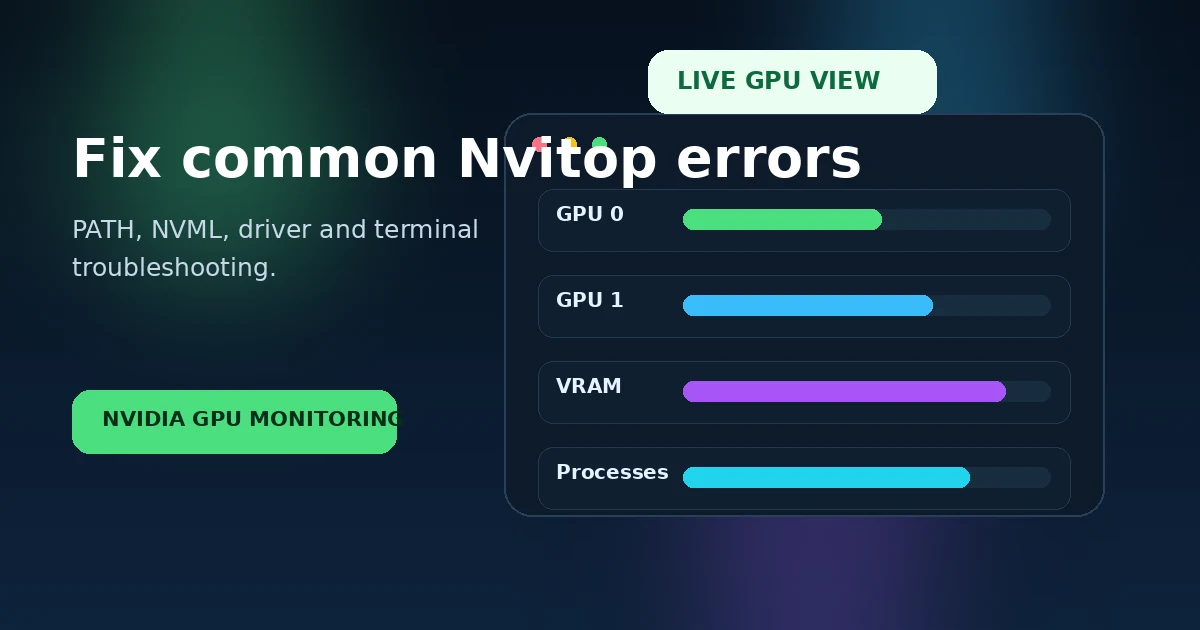 Nvitop Common Errors: Command, NVML and PATH Troubleshooting feature image
