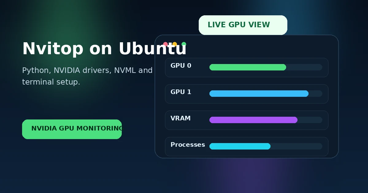 Nvitop Install on Ubuntu: Driver, NVML and Python Checklist feature image
