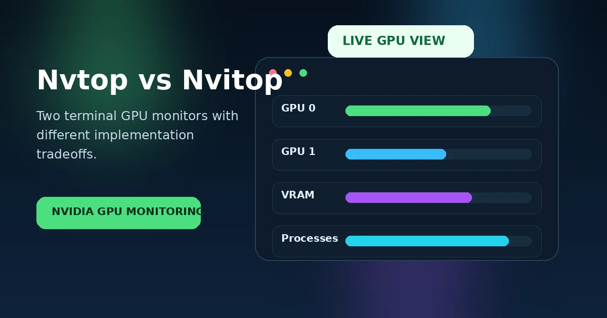 Nvtop vs Nvitop: Which Terminal GPU Monitor Fits Your Workflow? feature image